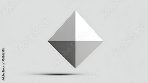 A white and gray square with a black outline