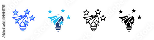 Opportunity Multi Style Icon Set Vector 