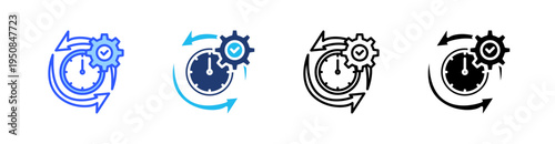 Effective Multi Style Icon Set Vector 