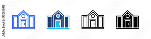 Home Multi Style Icon Set Vector 