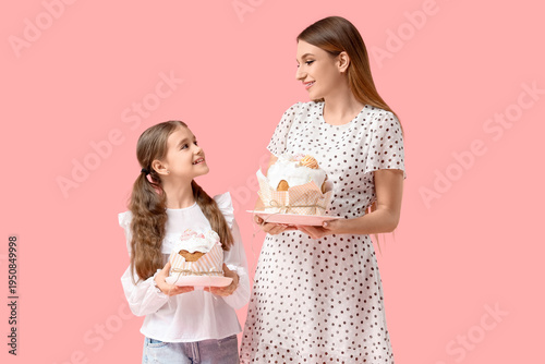 Beautiful young woman and h...