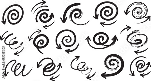 Hand-Drawn Grunge Arrow Vectors, Sketchy Directional Arrows Clip Art Set