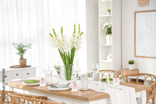 Stylish table setting with ...