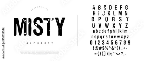 Stamped grunge slab serif font with eroded texture for industrial vintage and rustic design theme