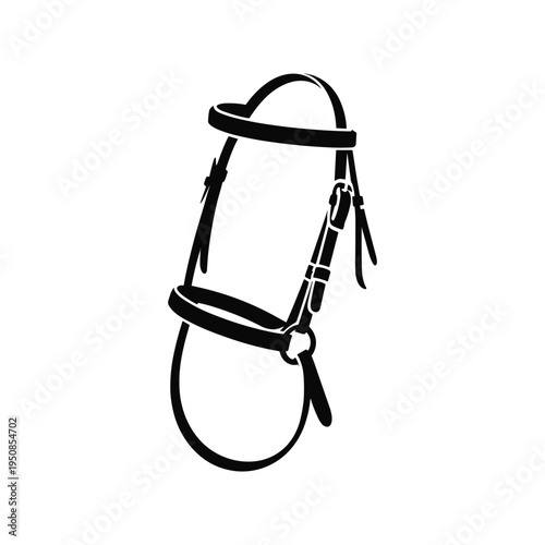 Elegant horse bridle with straps and buckles for equestrian use