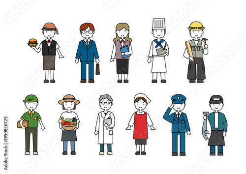 働く人　セット