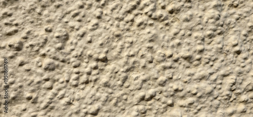 Obraz na plátně Rough stucco wall forming an abstract bumpy texture with neutral beige tone