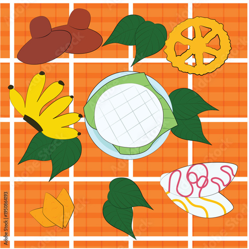 Sinhala and Tamil New Year Rasa Kavili Table Pattern 