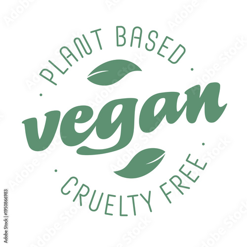 Minimal Vegan Product Seal Plant Based Cruelty Free Packaging Badge III