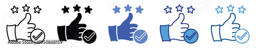 Thumbs Up icon set multiple style collection