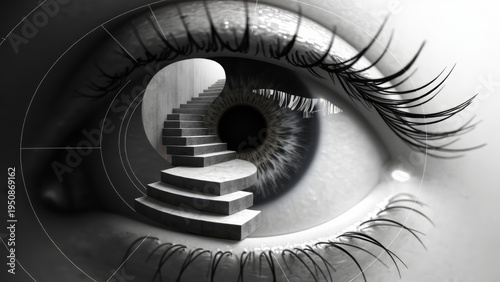Surrealing Spiral Eye Creative Synthesis Image