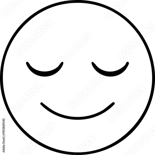 Smiling face with closed eyes emoticon