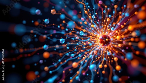 Visualize multiomics data abstractly research lab informative infographic digital space scientific perspective