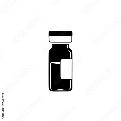 vaccine vial bottle immunization icon