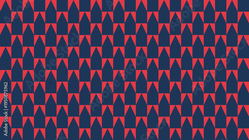 Abstract Geometric Pattern of Red and Blue Shapes vector background