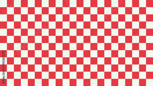 Red and White Checkerboard Pattern Background vector background