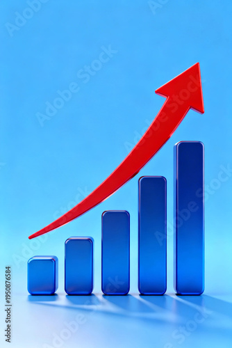 Free Download business graph with arrow - GFXLoad