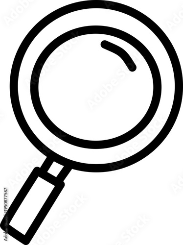 Magnifying Glass Search Line Art Illustration