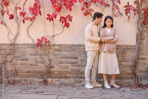 Young couple having a disagreement.