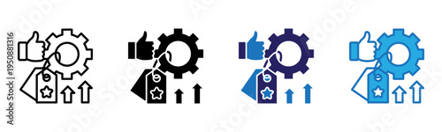 Branding Icon Multi Style Vector Illustration