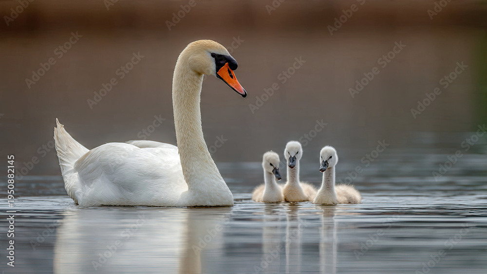 Fototapeta premium mute swan cygnus olor