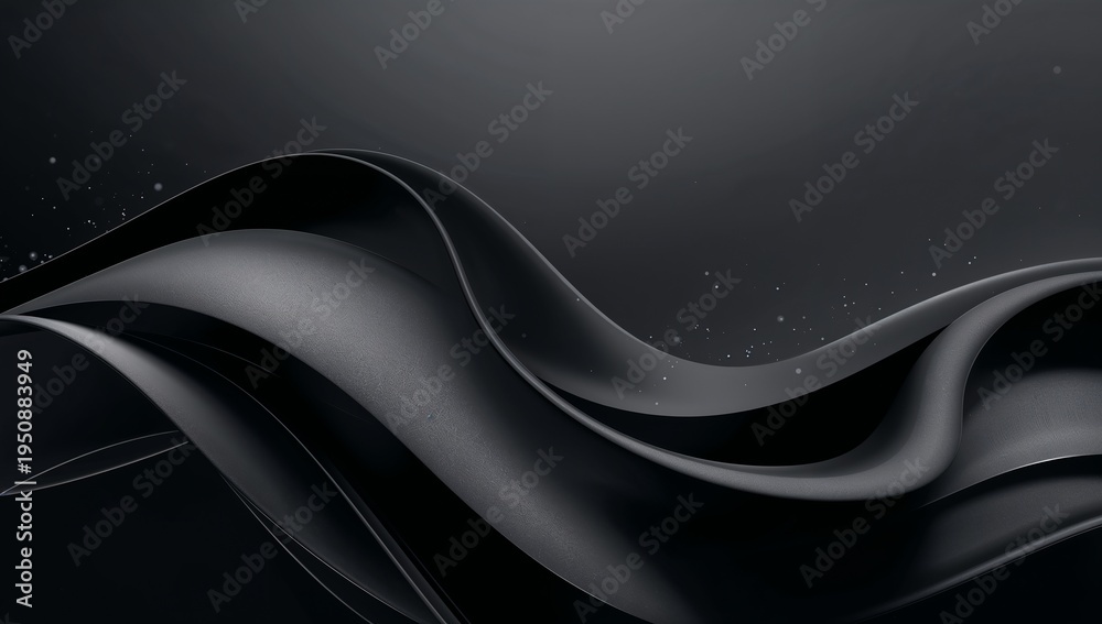 Fototapeta premium Minimal Black and White Flowing Lines Elegant Abstract Technology Background