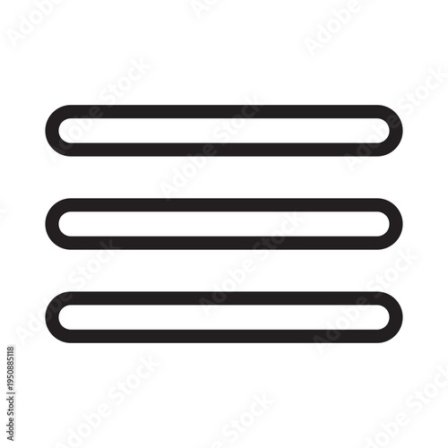 Vector of Hamburger Menu Icon For UI_Line Icon
