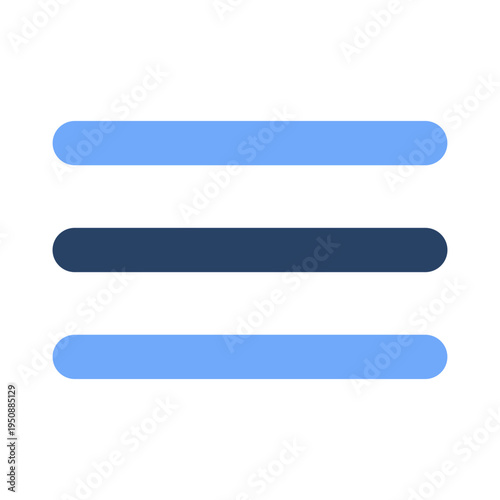 Vector of Hamburger Menu Icon For UI_Outline Color Icon