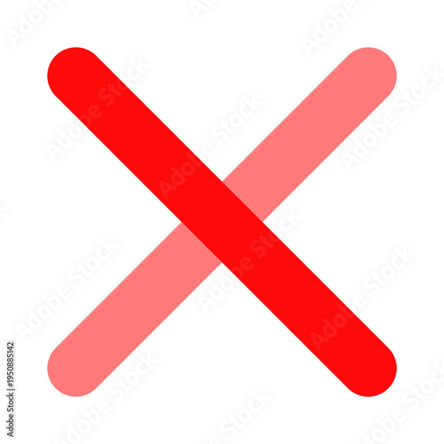 Vector of Close "X" Mark Icon For UI_Flat Icon