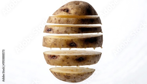 halved wooden egg with natural grain texture on white background