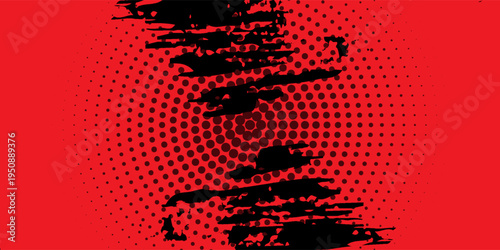 Halftone dots red and blue color pattern gradient grunge texture background. Dot pop art comic sport style vector illustration. grunge vector dots . eps 10