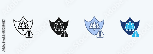 national park multiple style icon collection