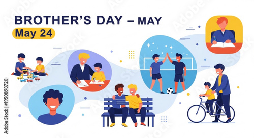 Brother's day celebration on may 24th with happy siblings and family bonding moments