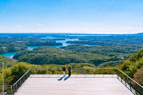 Naklejka 【伊勢志摩の景勝地】 横山展望台から望む英虞湾の絶景