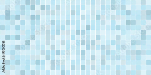 Tiles in the bathroom or swimming pool, Blue tile wall interior of kitchen or bathroom, Classic ceramic pattern background. vector design template