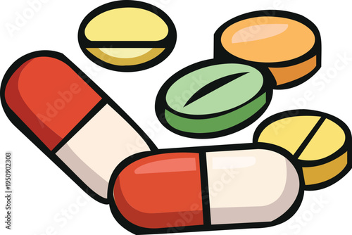 Medicinal Pills Icon Design