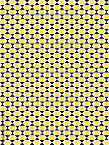 Abstract Yellow and Black Geometric Pattern vector background