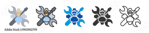 handyman icon set multi style various collection