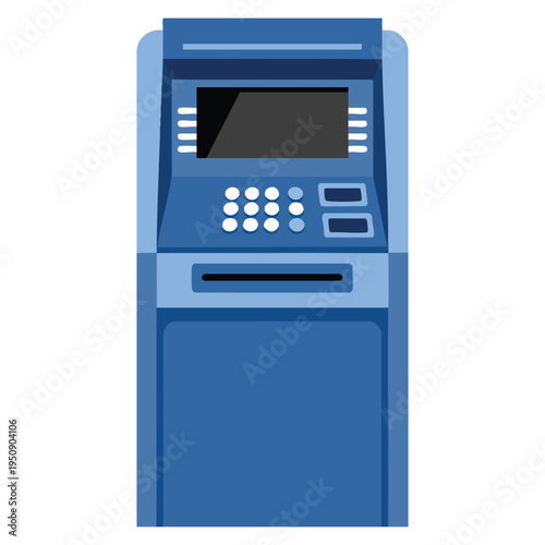 Automated teller machine ATM concept illustration perfect for banking applications finance communication cash withdrawal signage and payment system graphics