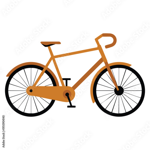 Bicycle for driving vector illustration isolated design element suitable for transport cycling sport outdoor activity and eco mobility themed projects