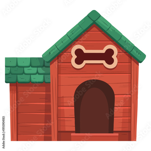 Cartoon dog pet kennel vector icon puppy house cute doghouse perfect for pet care shelter veterinary clinic and animal home illustration