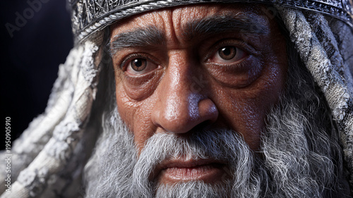 Caiaphas is the high priest, an elderly Jewish priest.