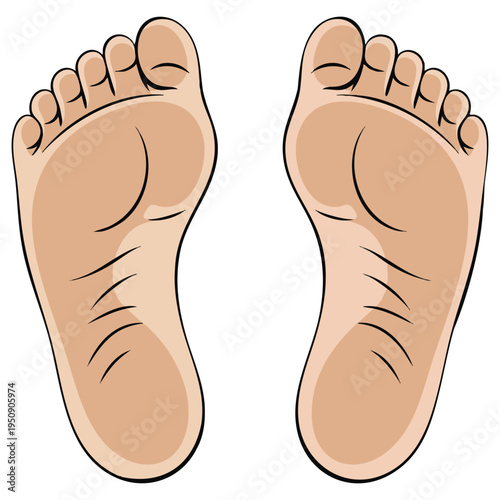 Human foot plant icon isolated illustration ideal for anatomy nature growth ecology footprint concept and environmental themed vector design