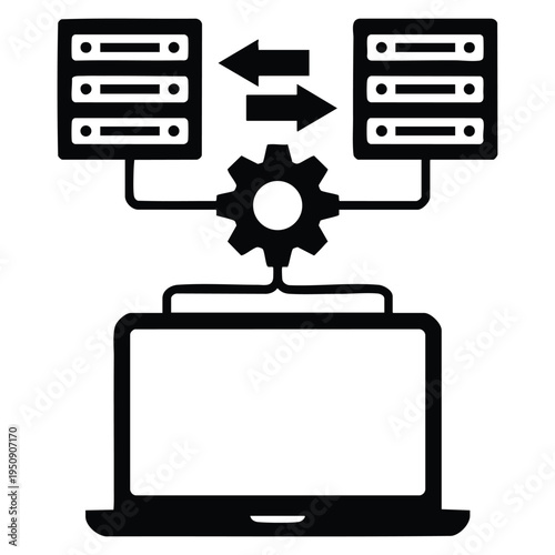Migration mixed glyph icon simple vector icon design in glyph style editable vector format representing relocation movement travel and data transfer