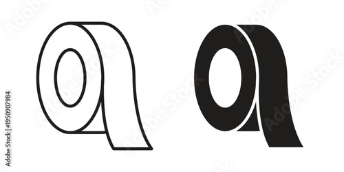 Adhesive tape icon symbol, logo illustration. Vector graphics web design.