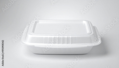 White Styrofoam Food Container for Takeaway and Delivery