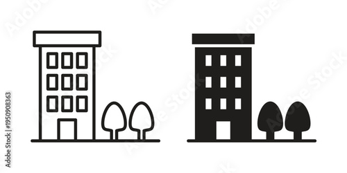 Apartment icon symbol, logo illustration. Vector graphics web design.