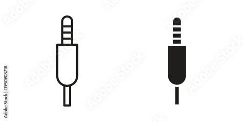 Audio jack icon symbol, logo illustration. Vector graphics web design.