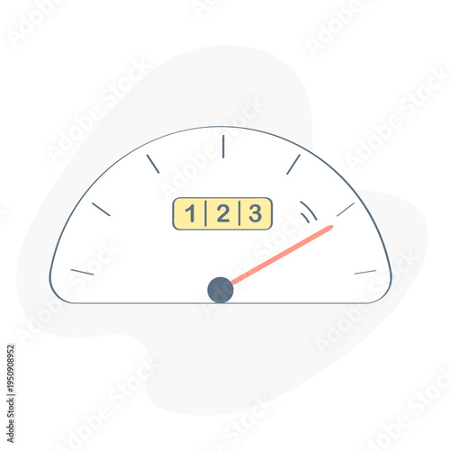 Speedometer gauge isolated on white background