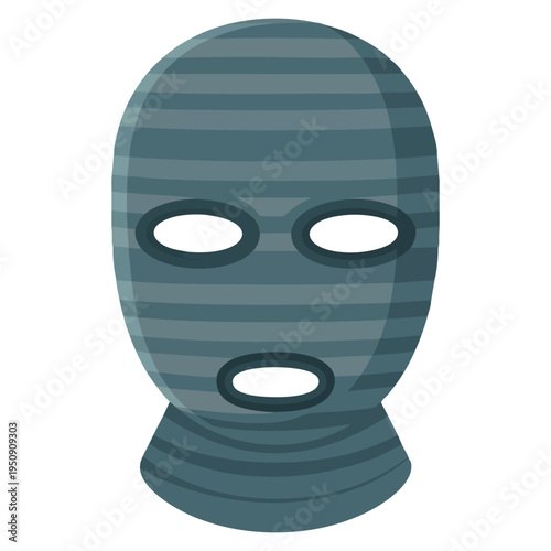 Prison single icon cartoon style mask to close the face of the offender from witnesses vector symbol stock illustration suitable for legal design